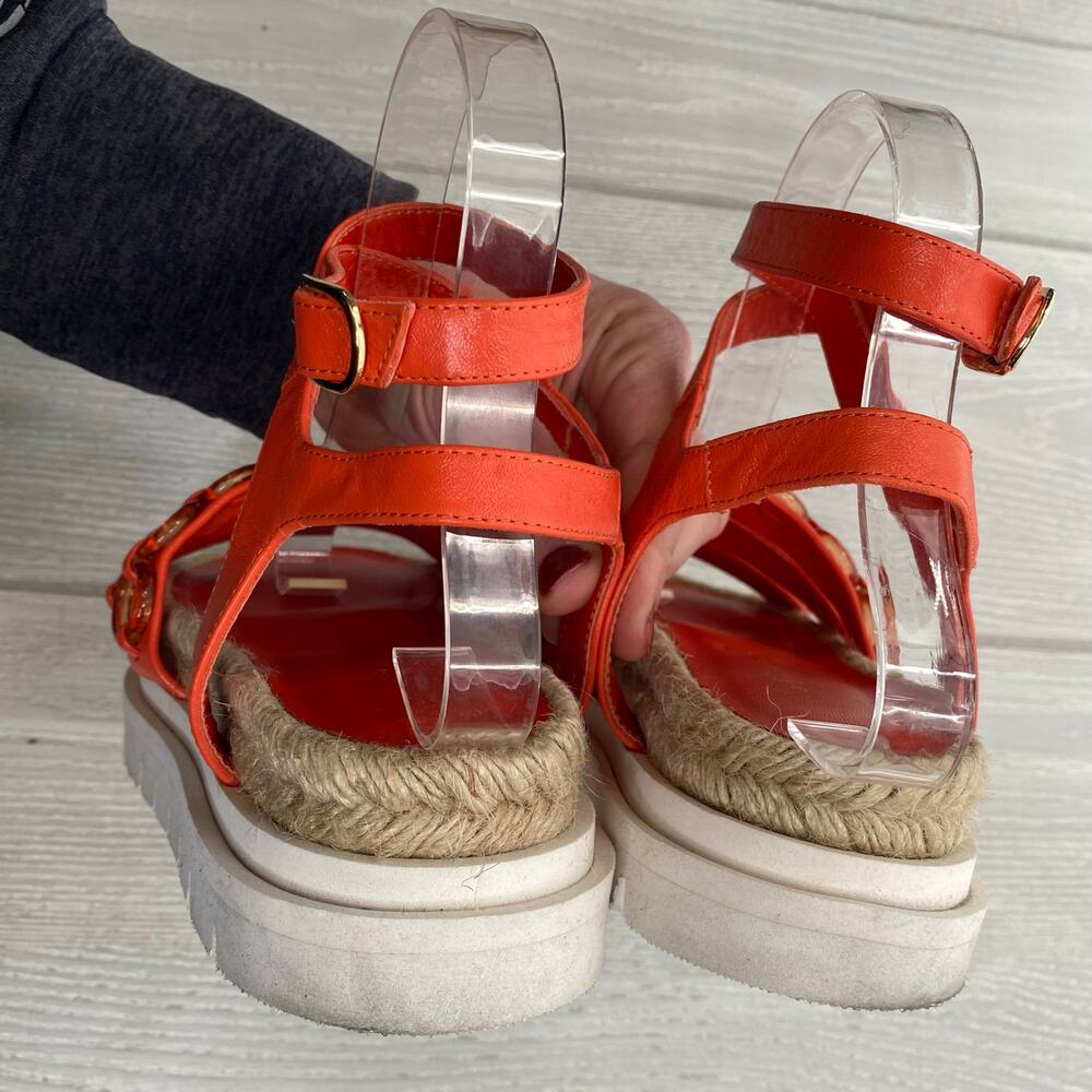 3.1 Philip Lim Women's Orange & White Noa Platform Sandals Size 36 US 6 - Picture 9 of 11